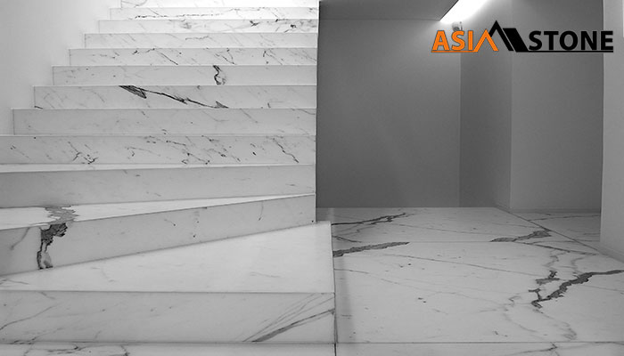 Ốp đá granite cầu thang